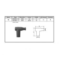 Kerzenstecker NGK TB10EM-Y (8404) in GELB