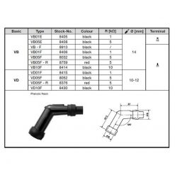 Kerzenstecker NGK VD05F-R (8376) in ROT