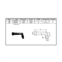 Kerzenstecker NGK XB05FP (8435) in SCHWARZ