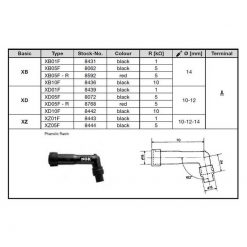 Kerzenstecker NGK XB10F (8436) in SCHWARZ