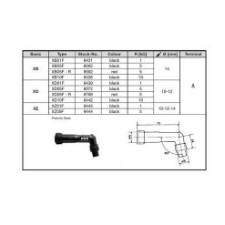 Kerzenstecker NGK XD01F (8439) in SCHWARZ