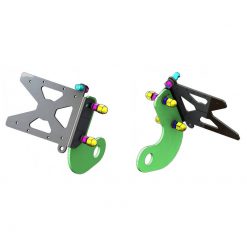 Kennzeichenhalter ACCESS DESIGN Radachsmontage mit LED-Kennzeichenbel.