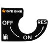 Aufkleber on-off-res Bye Bike Retro (Benzinhahn)