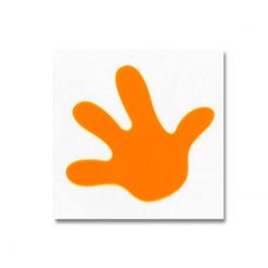 Aufkleber -Hand- orange Bye Bike