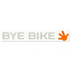 Aufkleber -bye bike mit Hand- rechts