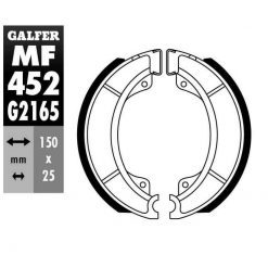 Bremsbacken Galfer 150x25mm
