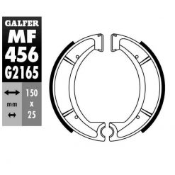 Bremsbacken Galfer 150x25mm