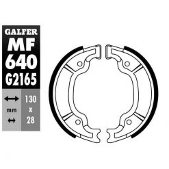 Bremsbacken Galfer 130x28mm