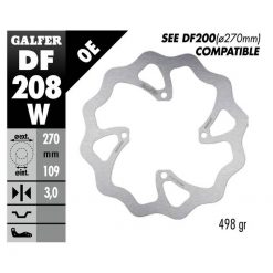 Bremsscheibe Galfer DF208W 270/109/3mm Kawa KX 250/450 F 15 ->