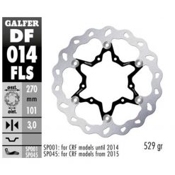 Bremsscheibe Galfer new FLS (FLY) 270/101/3 mm