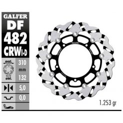 Bremsscheibe Galfer CRW 310/132/5mm links
