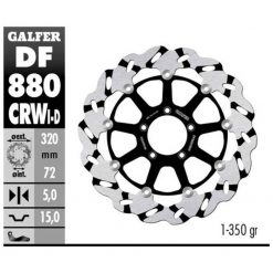 Bremsscheibe Galfer CRW 320/72/5mm links