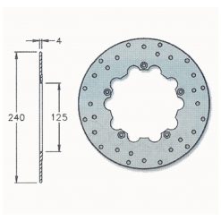 Bremsscheibe IGM 240/125/4mm NETTOPREIS