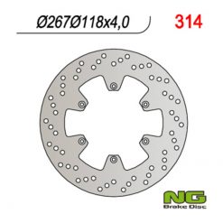 Bremsscheibe NG Brake Disc 267/118/4mm (6 Loch)