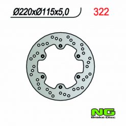 Bremsscheibe NG Brake Disc 220/115/5mm (6 Loch)
