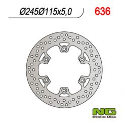 Bremsscheibe NG Brake Disc 245/115/5mm (6 Loch)