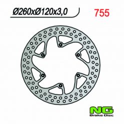 Bremsscheibe NG Brake Disc 260/120/3mm (6 Loch)