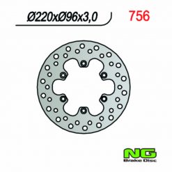 Bremsscheibe NG Brake Disc 220/96/3mm (6 Loch)