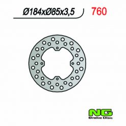 Bremsscheibe NG Brake Disc 184/85/3.5mm (4 Loch)