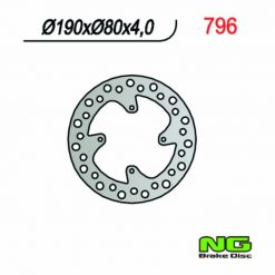 Bremsscheibe NG Brake Disc 190/80/4mm (4 Loch)