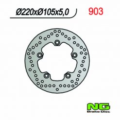 Bremsscheibe NG Brake Disc 220/105/5mm (5 Loch)