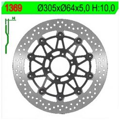 Bremsscheibe NG Brake Disc 305/64/5mm (6 Loch)