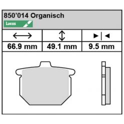 Bremsbelag TRW-Lucas MCB54 Semi-Metal (Paar)