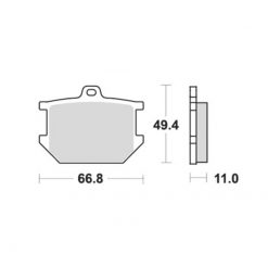 Bremsbelag TRW-Lucas MCB68 Semi-Metal