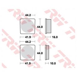 Bremsbeläge TRW-Lucas MCB506 Semi-Metal