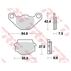 Bremsbeläge TRW-Lucas MCB523 Semi-Metal