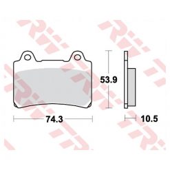 Bremsbeläge TRW-Lucas MCB559SV Sinter-Street