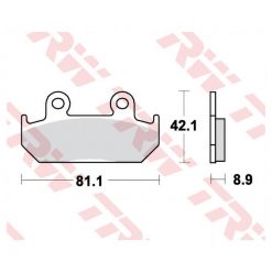 Bremsbeläge TRW-Lucas MCB562 Semi-Metal