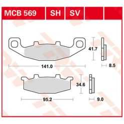 Bremsbelag Lcuas MCB569LF Standard NML