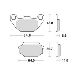 Bremsbelag Lucas MCB712 Standard
