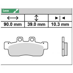 Bremsbelag Lucas MCB839 Standard (Paar)
