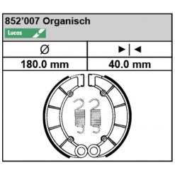Bremsbacken Lucas MCS 808 (180x40mm)