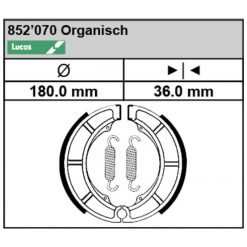Bremsbacken Lucas MCS 959 (180x36mm)