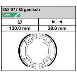 Bremsbacken Lucas MCS 968 (130x28mm)