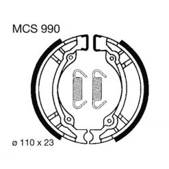 Bremsbacken Lucas MCS990 (Paar) 110x23mm
