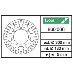 Bremsscheibe Lucas (MST 210) 300/130/5mm