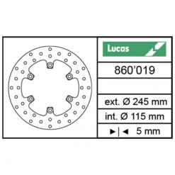 Bremsscheibe Lucas (MST 247) 245/115/5mm
