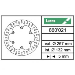Bremsscheibe Lucas (MST 248) 267/132/5mm