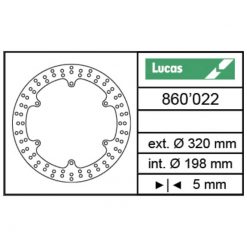 Bremsscheibe Lucas (MST 249) 320/198/5mm