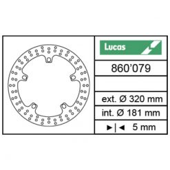 Bremsscheibe Lucas (MST 357) 320/181/5mm
