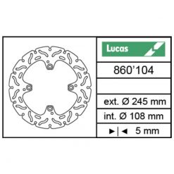Bremsscheibe Lucas (MST 377 RAC) 245/108/5mm