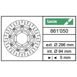 Bremsscheibe Lucas (MSW 244) 296/94/5mm (schwimmend)