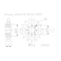 Ritzel ESJOT 525/22Z Aprilia SRV 850/Gilera GP 800