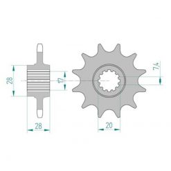 Ritzel Gilera 520/13Z