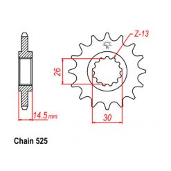 Ritzel Honda 525/16Z