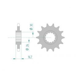Ritzel Honda 525/14Z
